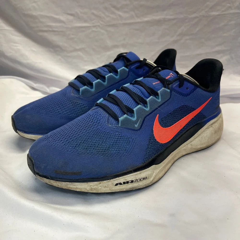 Nike Air Zoom Pegasus 41 Mens Running Shoes Blue‎ Crimson FN4932-401 Size 11.5